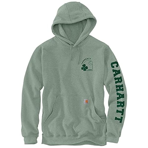 Carhartt herr Loose fit Midweight hooded shamrock sweatshirt Tröja